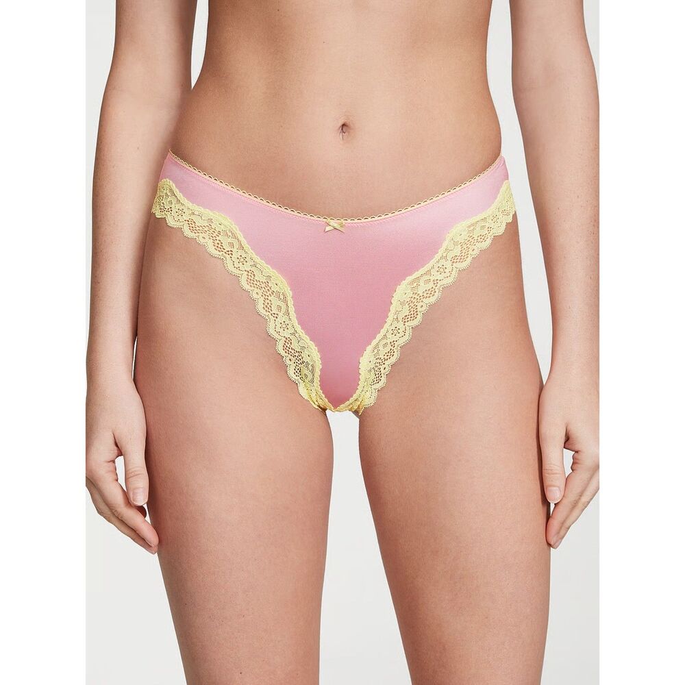 Victoria's Secret Tease High-Leg Scoop Thong Panty S NEW